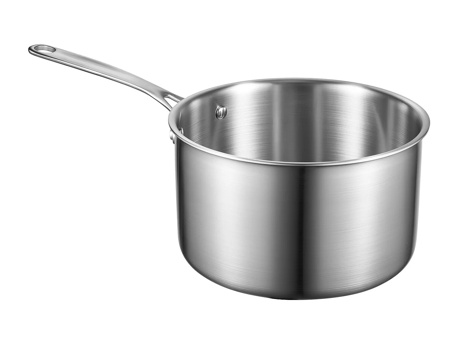 Garnek SucceBuy ze Stali Nierdzewnej 3,8 L, Garnczek z Pokrywą ze Szkła I Ergonomiczną Rączką, Nieprzywierający, Zmywalny w Zmywarce, Przyrząd Kuchenny 4806447 - obrazek 1