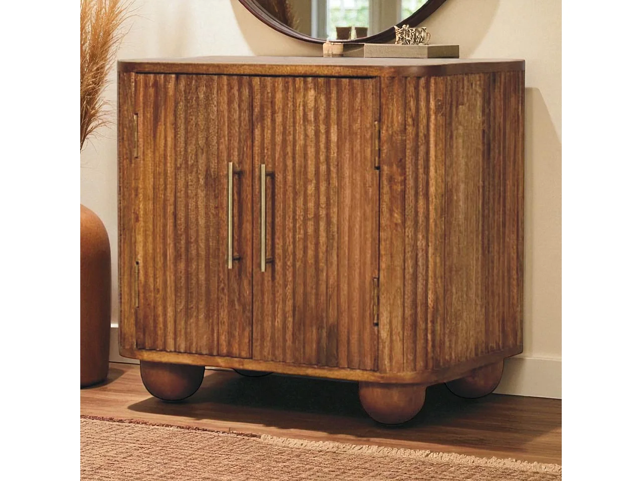Artisan Furniture Lite drewno Mini Kredens Solis z Żłobieniami 4794651