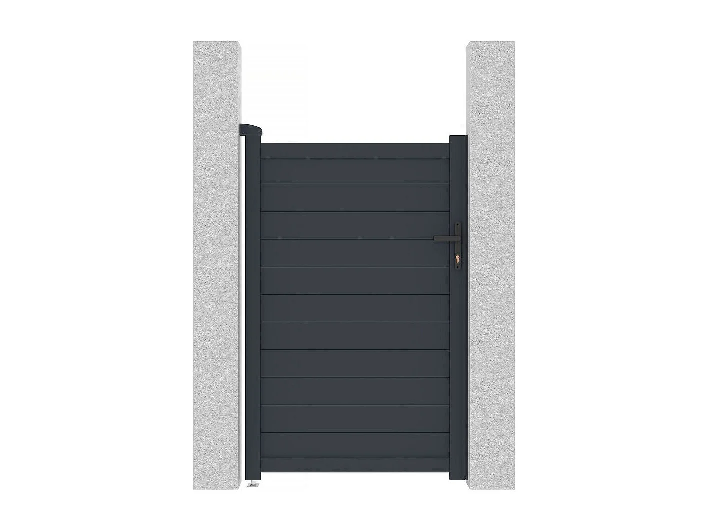 Furtka aluminiowa "Marc" - 101.2 x 155.9 cm - Szara 586491 - obrazek 1
