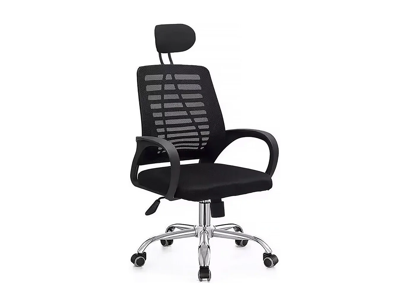 Ergonomiczne krzesło biurowe „Sebastien” z regulacją i zagłówkiem – Czarny 4318446