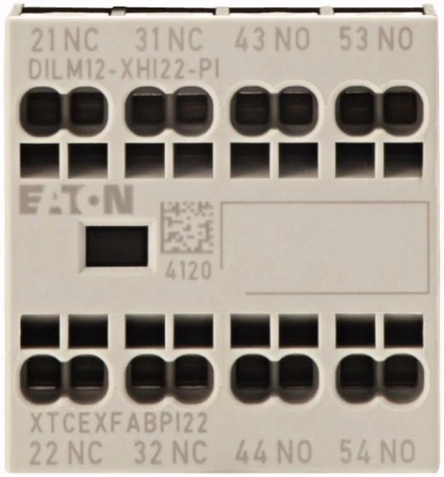 Moduł styków pomocniczych DILM12‑XHI22‑PI 4P 16A 2Z+2R mocowanie czołowe Push‑In 199458 /5szt./ - obrazek 1