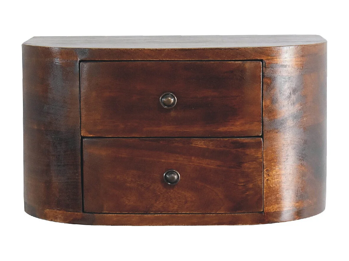 Artisan Furniture Lite drewno Wisząca Szafka Nocna Lunar z 2 Szufladami 4794574 - obrazek 1