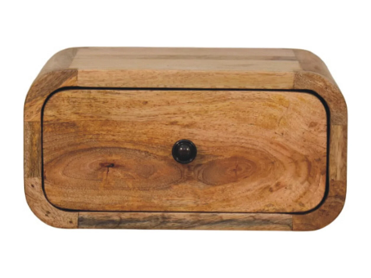 Artisan Furniture Lite drewno Mini Wisząca Szafka Nocna Avora z 1 Szufladą w Odcieniu Dębowym 4794533