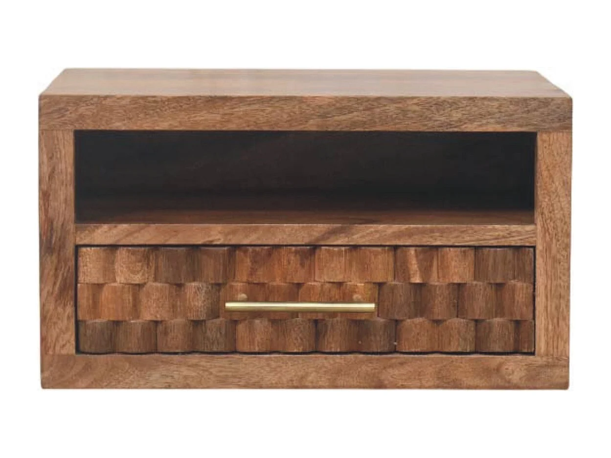 Artisan Furniture Lite drewno Wisząca Szafka Nocna Arno w Odcieniu Złotego Tiku 4794571 - obrazek 1