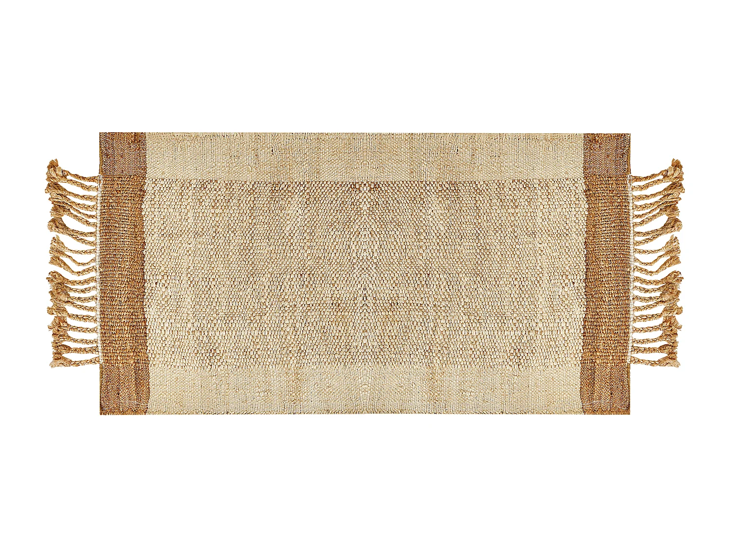 Dywan z juty 80 x 150 cm beżowy DEDEMLI 696741 - obrazek 1