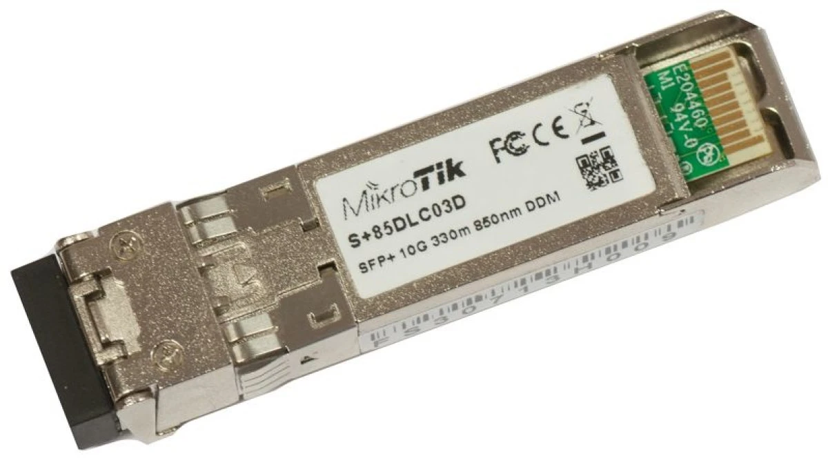 Moduł SFP+ 10Gb/s, 850nm, LC/UPC, 300m, Wielomodowy MikroTik S+85DLC03D - obrazek 1