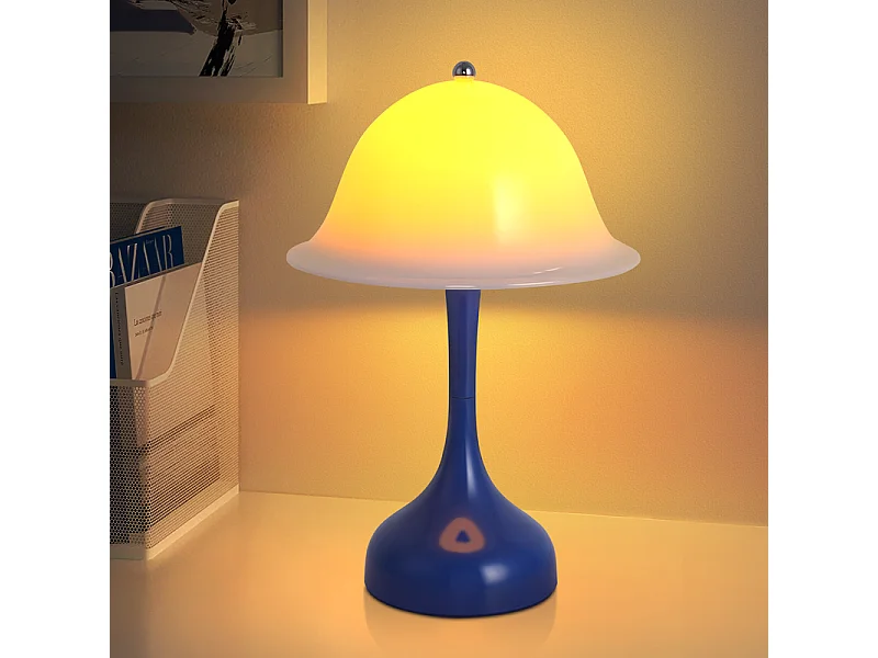 Bezprzewodowa lampa stołowa LED Nettlife – ściemnialna, dotykowa lampka nocna, 3 temperatury barwowe, ładowana przez USB, nowoczesny design do biura i salonu 4860887 - obrazek 1