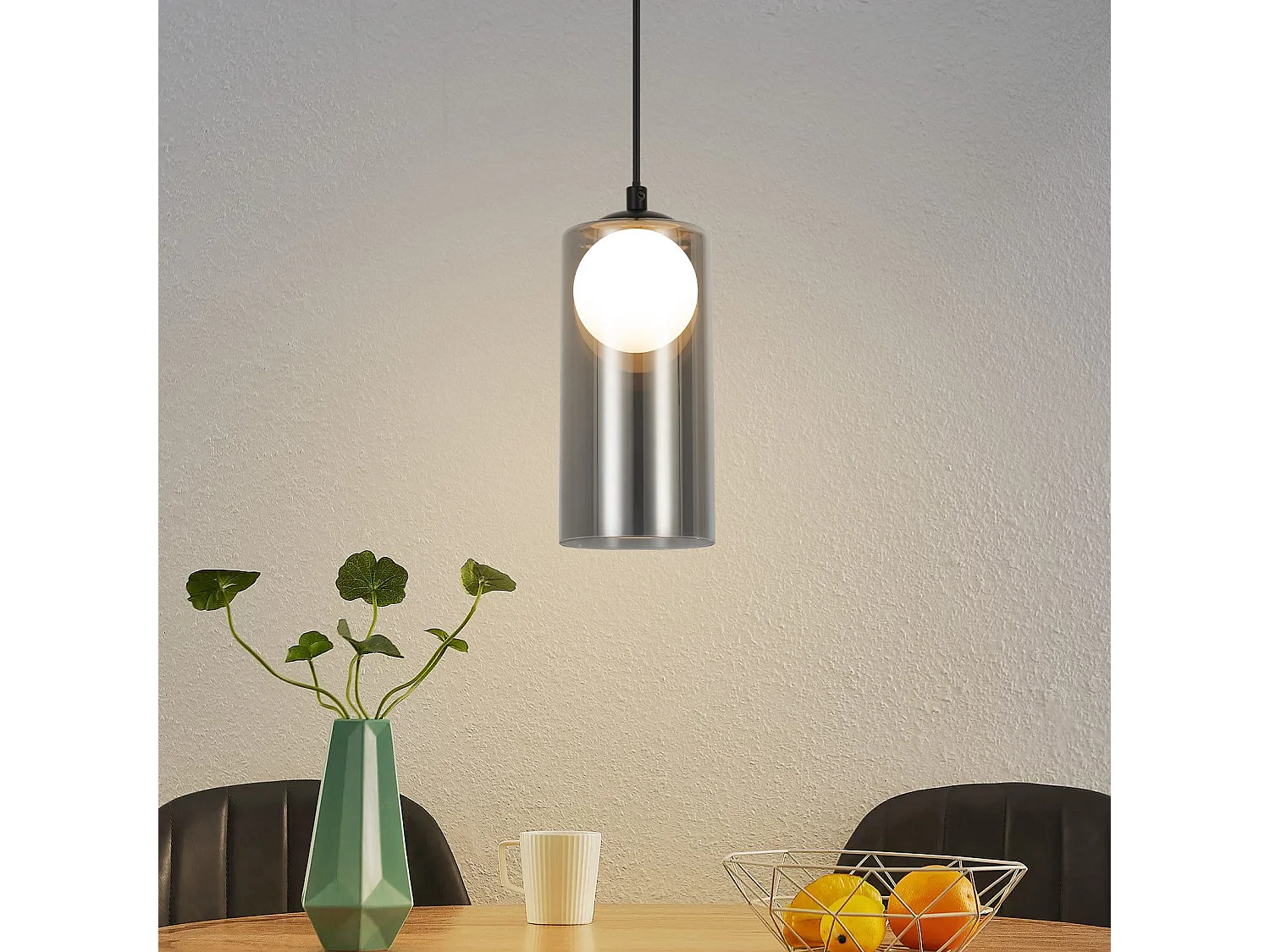 1. lampa wisząca Vintage na stół jadalny, Smoky Grey, G9, owalna, regulowana wysokość, do salonu 3948673