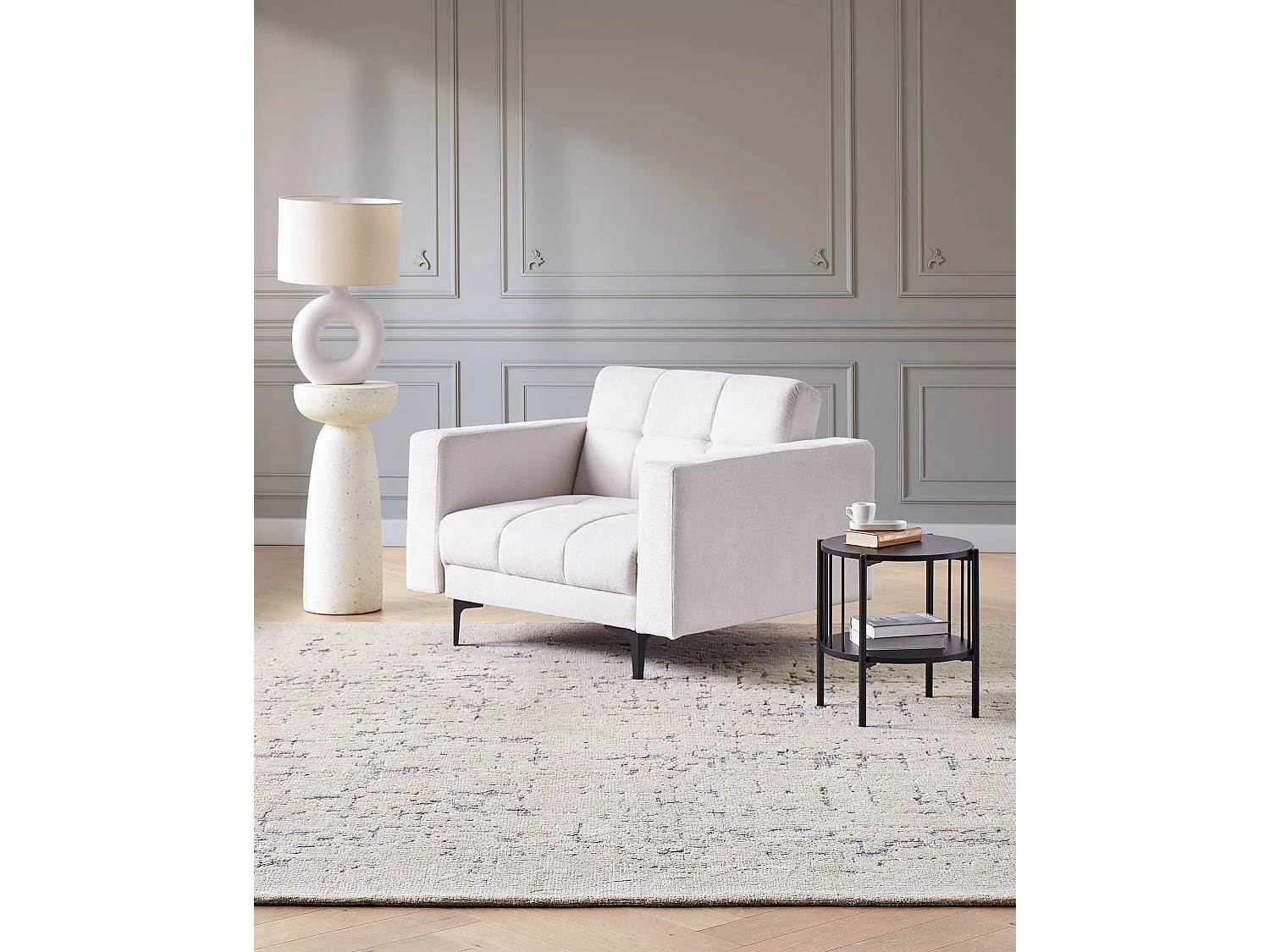 Fotel ALNES Złamana biel 3773841 - obrazek 1