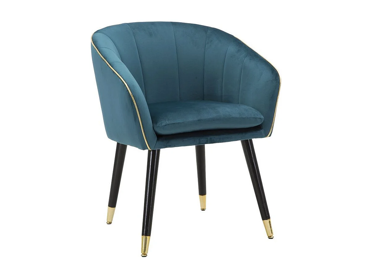 Fotel Paris Teal/Gold Cm 62X58X78 3578803 - obrazek 1