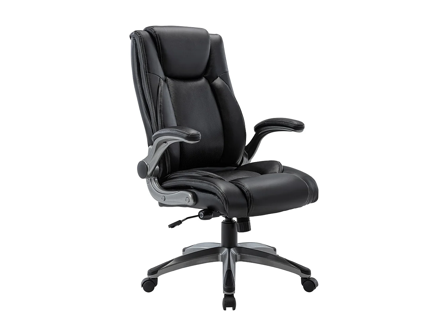 Ergonomiczne krzesło biurowe – Obrotowy fotel kierowniczy, nośność do 150 kg – Czarny 4842006 - obrazek 1