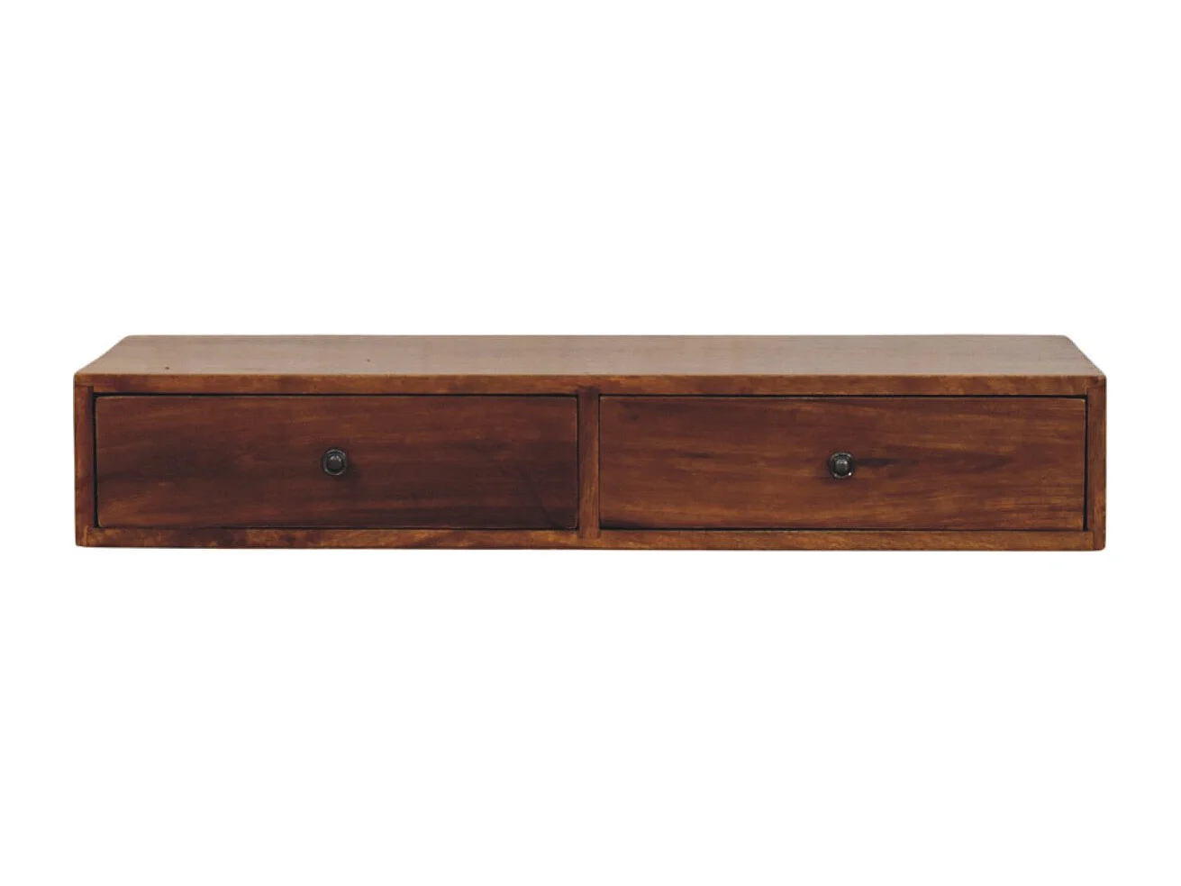 Artisan Furniture Lunar 2 Konsola ścienna z 2 szufladami w kolorze kasztanowym 4889945 - obrazek 1