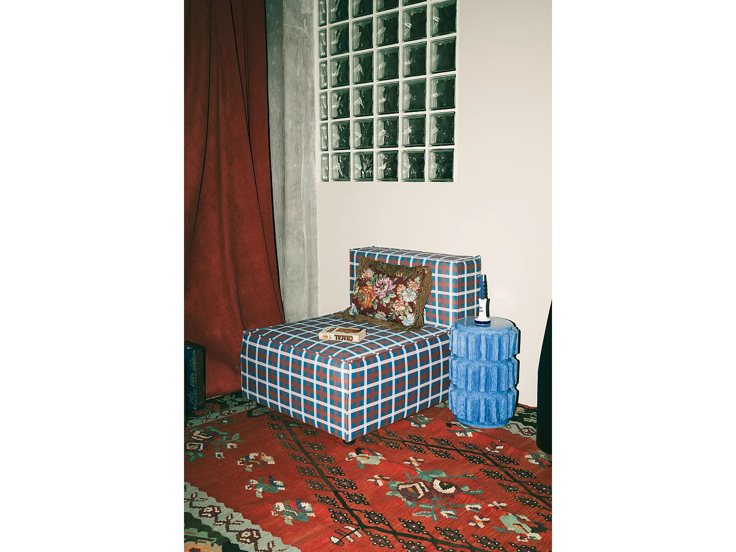 Fotel lounge z aksamitu HARPER 4895509 - obrazek 1