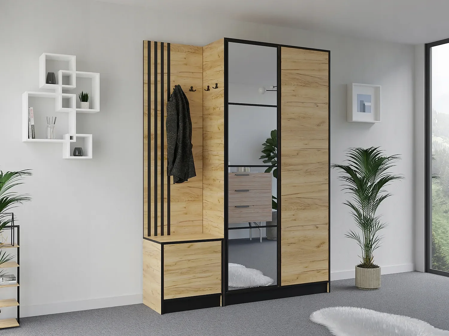 Garderoba EDEN 13 Dąb Craft Złoty 4896211 - obrazek 1