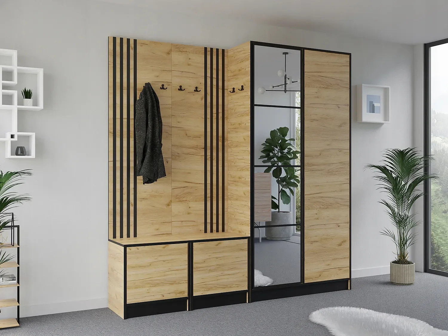 Garderoba EDEN 21 Dąb Craft Złoty 4896249 - obrazek 1
