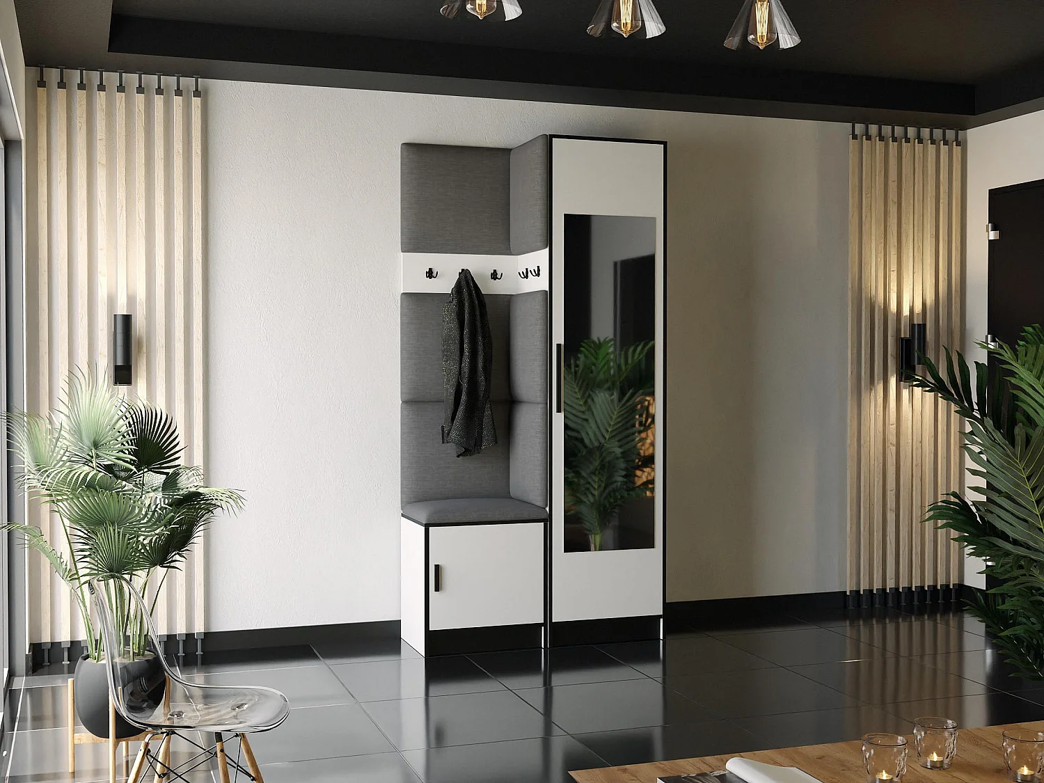 Garderoba ROJ 11 Biały + Szary 4896281 - obrazek 1