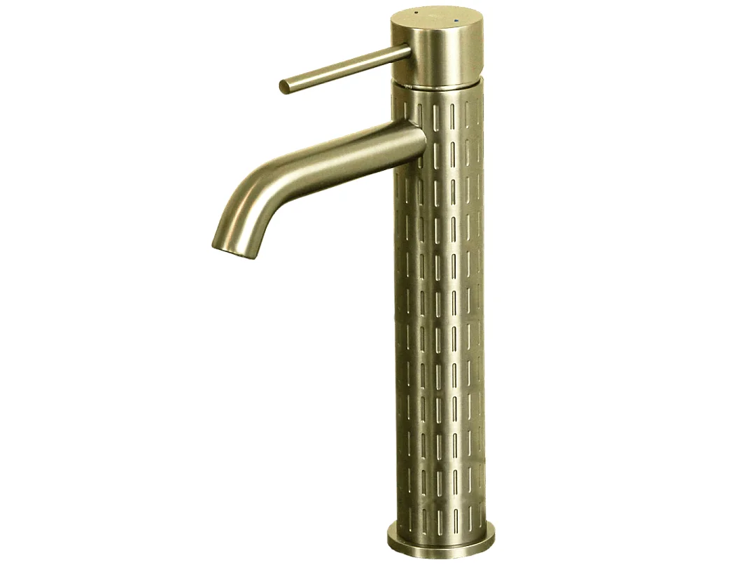 Architek bateria miedziana umywalkowa wysoka szczotkowane złoto – Essebagno 3896020