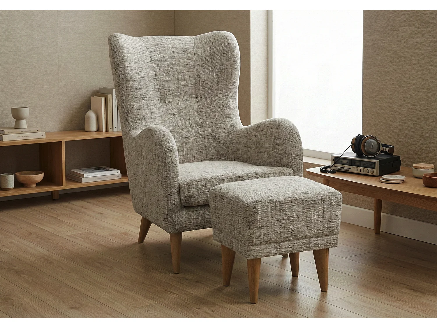 Fotel Roland z podnóżkiem-ergonomiczny, komfortowy i ponadczasowy design 4895627 - obrazek 1