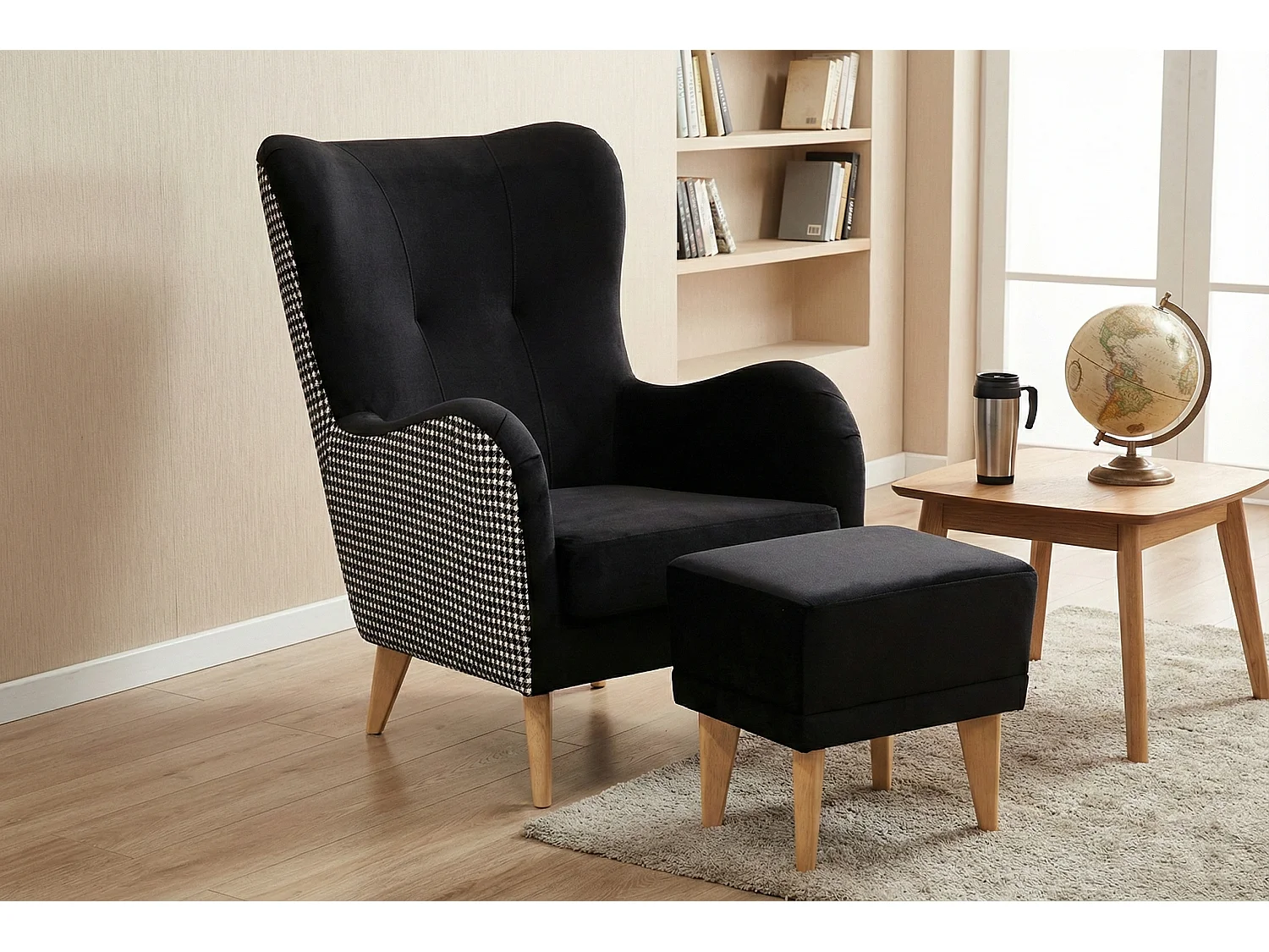 Fotel Roland z podnóżkiem-ergonomiczny, komfortowy i ponadczasowy design 4895639 - obrazek 1