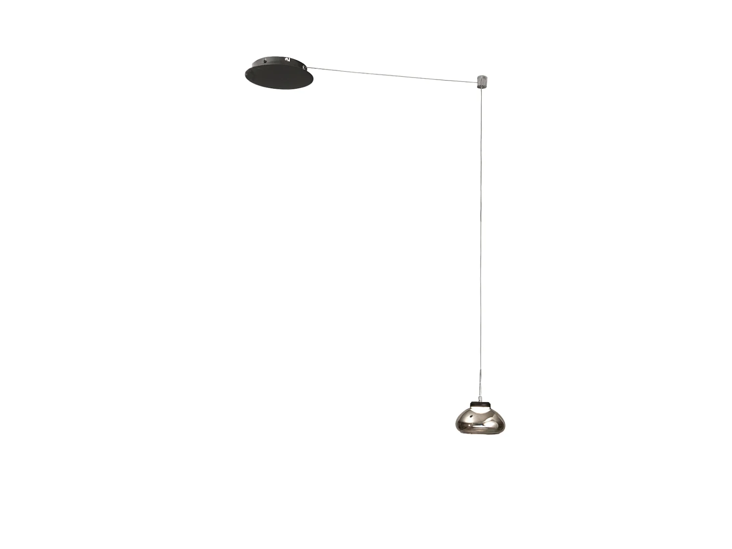 Arabella – Przydymiona lampa wisząca zdecentralizowana – Fabas Luce – 8W ściemnialna dioda LED – Zdecentralizowany montaż 4902359