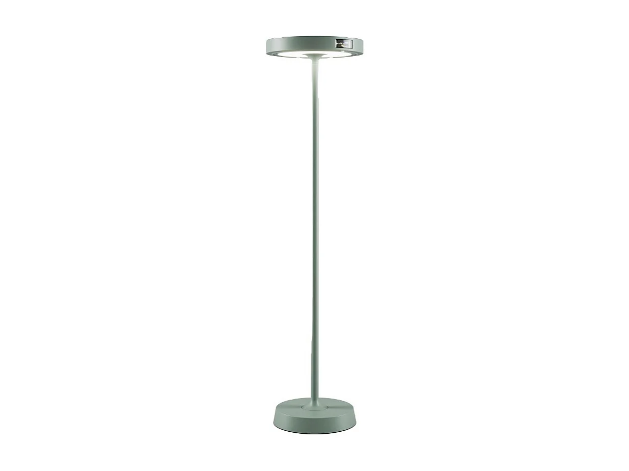 Barbell Solar RF – lampa podłogowa LED z akumulatorem solarnym 65W – Lampa podłogowa zewnętrzna, 3 wysokości: 156-113-70 cm, Sage 4902745