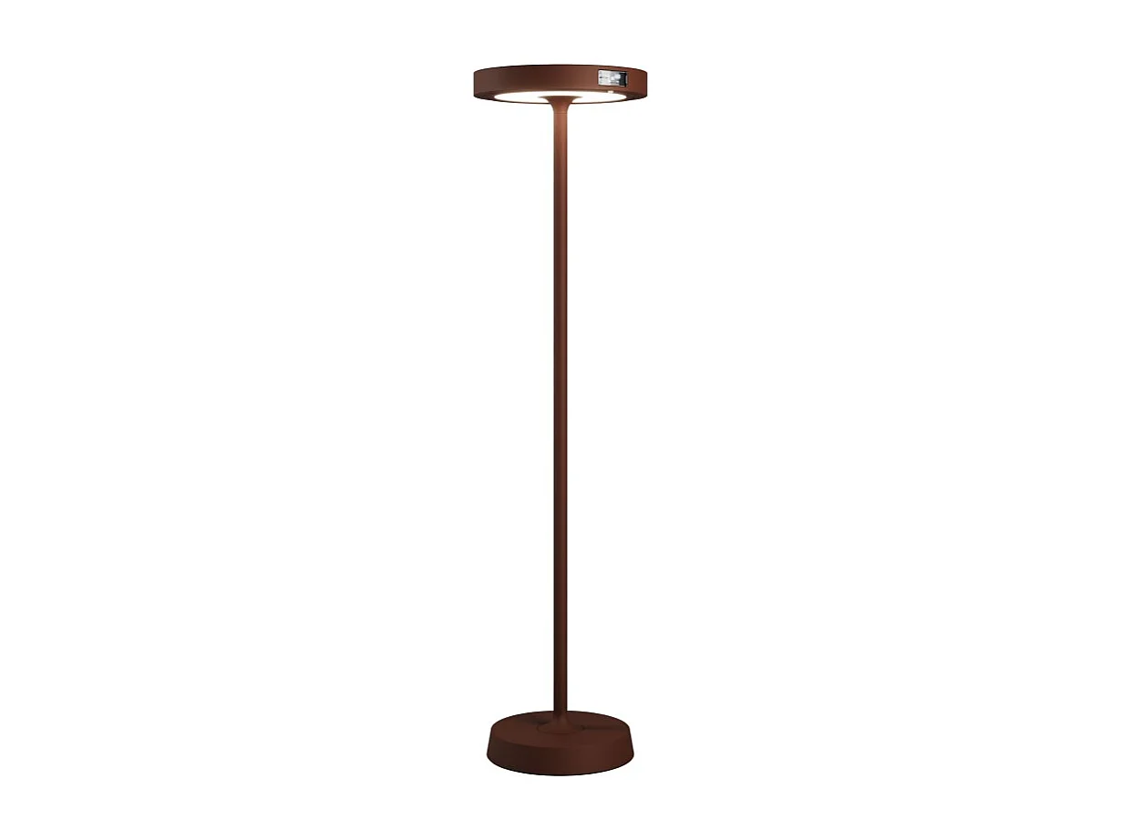 Barbell Solar RF – 65W Solarna lampa podłogowa LED z akumulatorem – Zewnętrzna lampa podłogowa 3 wysokości 156-113-70 cm Corten 4902754