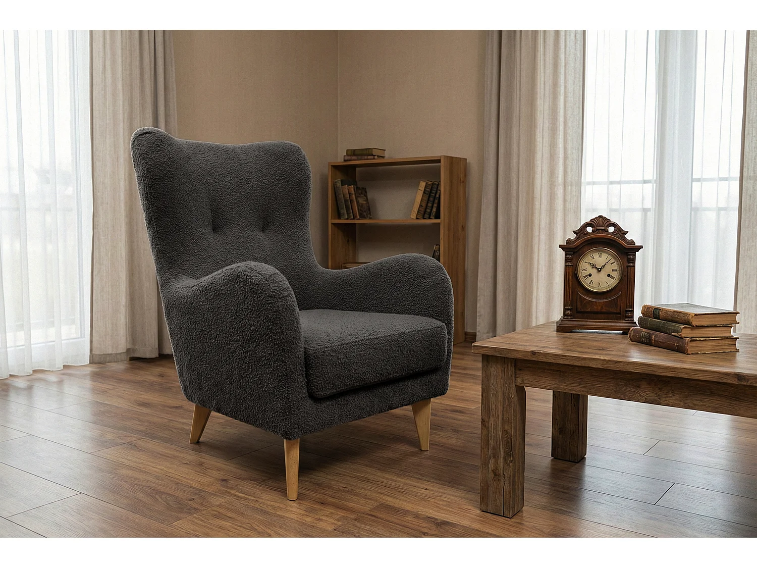 Elegancki fotel Roland z profilowanym siedziskiem i oparciem 4881308 - obrazek 1