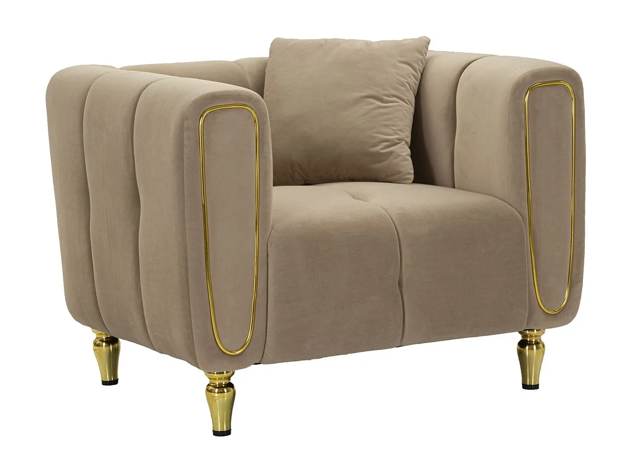 Fotel VKH323, Brązowy, 81x97x71 cm, Kendra Home 4904049 - obrazek 1