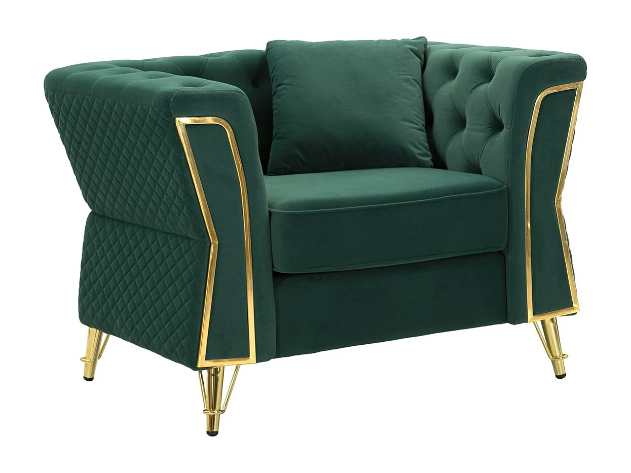 Fotel VKH321, Zielony, 104x83x76 cm, Kendra Home 4904068 - obrazek 1