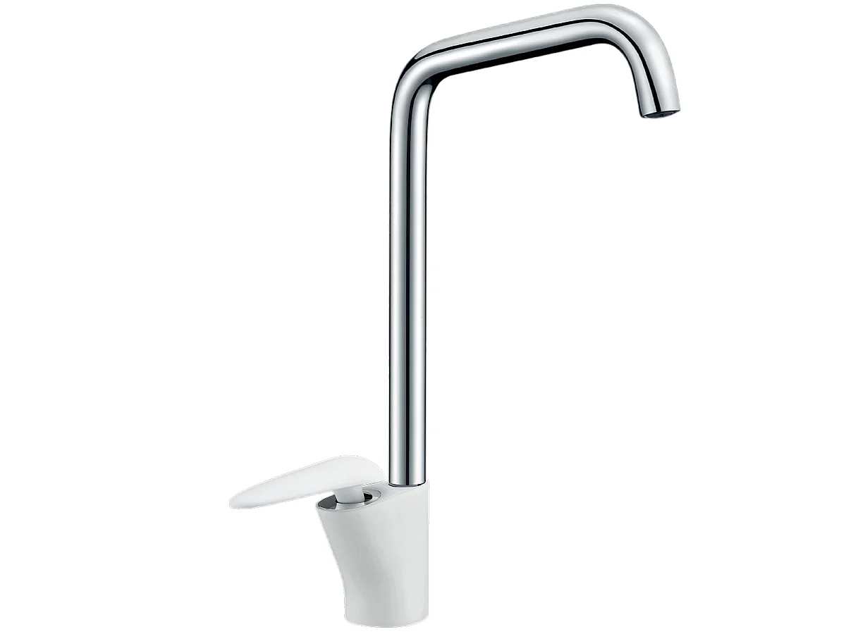 Galet Bateria umywalkowa z wysoką wylewką biały i chrom - Essebagno 4908111 - obrazek 1