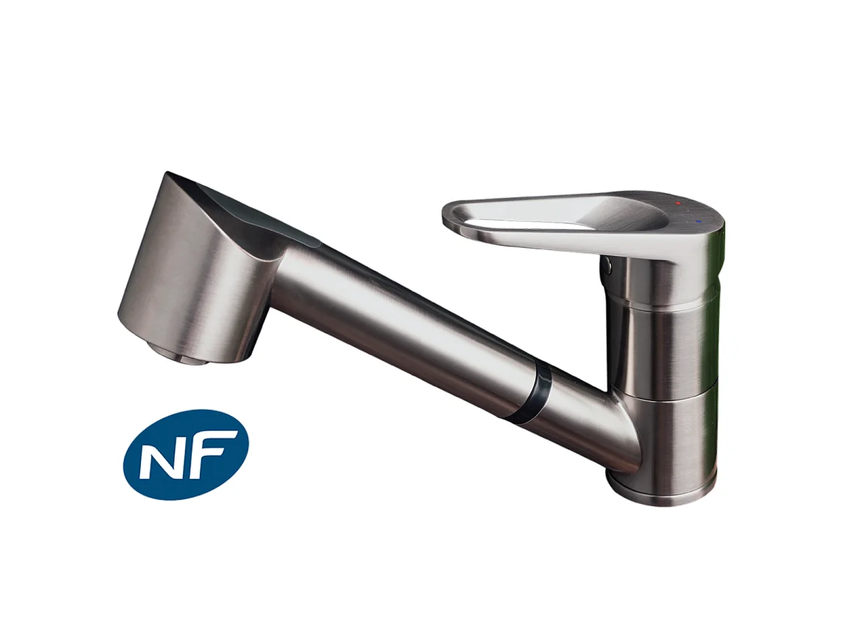 Embla bateria kuchenna z wyciąganą słuchawką w wykończeniu inox - Essebagno 4908141 - obrazek 1