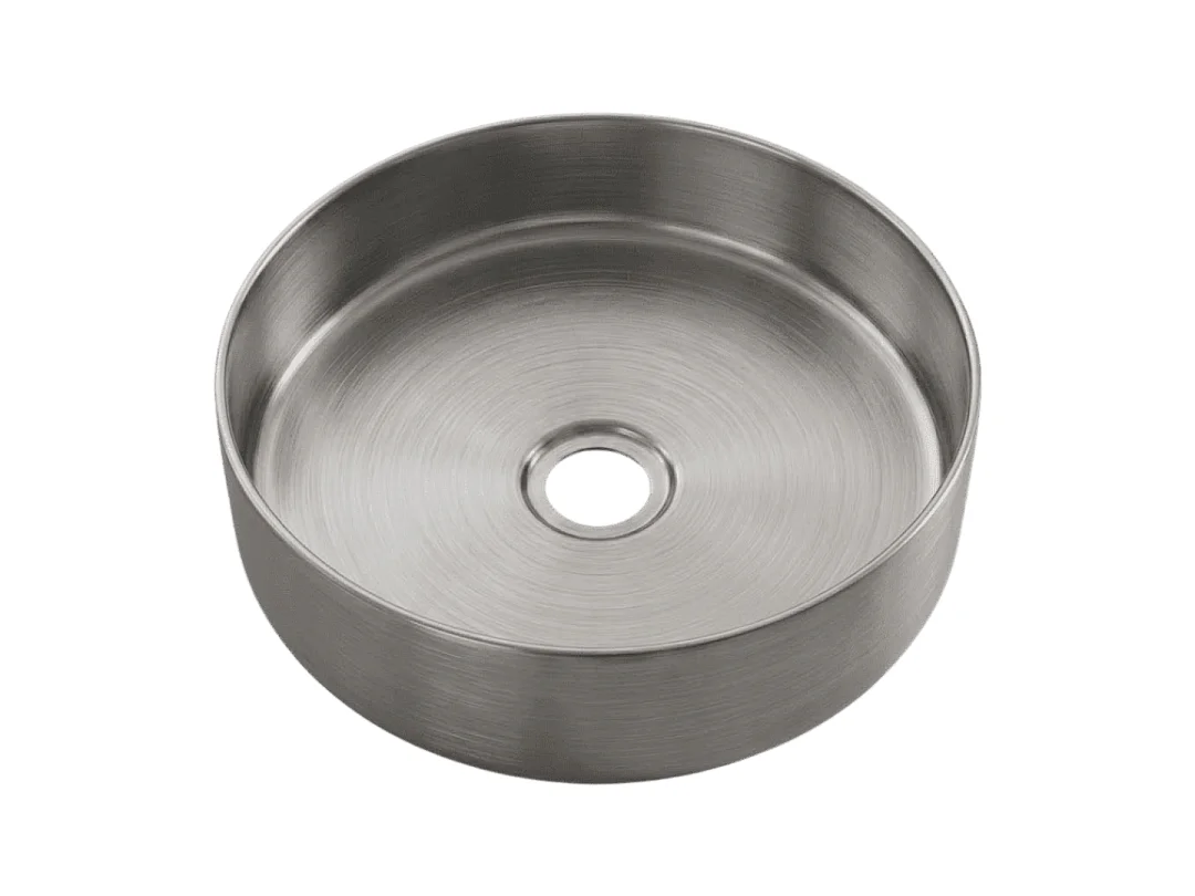 Essenox okrągła umywalka nablatowa 37.5 cm ze stali nierdzewnej - Essebagno 4908145 - obrazek 1
