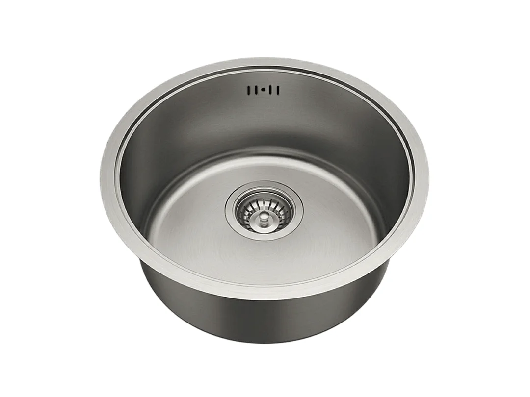 Essenox zlewozmywak 1 komora okrągła ze stali nierdzewnej 42.5cm – Essebagno 4917122
