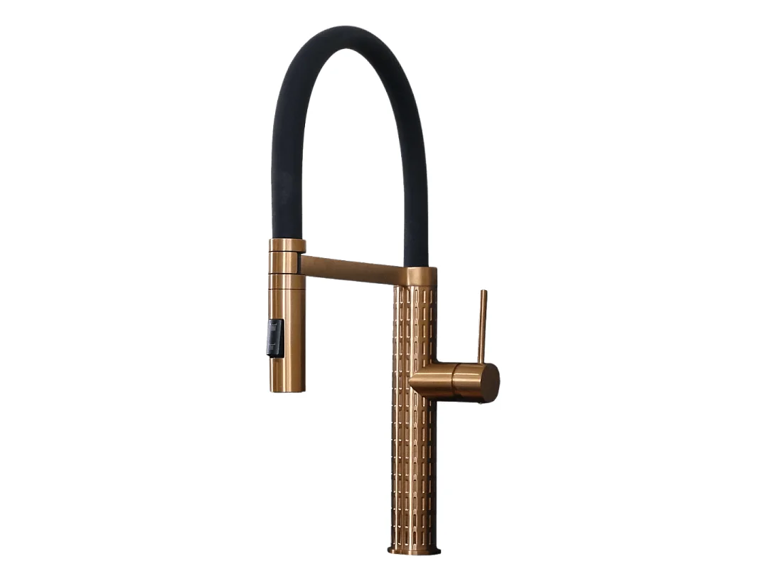 Architek Bateria zlewozmywakowa prysznic ręczny ze szczotkowanej miedzi – Essebagno 3896054