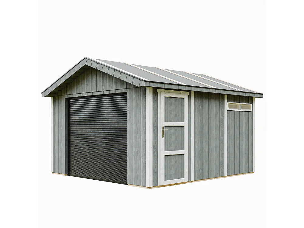 Garaż premium quality - 13 m² - Dł. 378x412 cm - M990B-CAVERN STEEL 4920893 - obrazek 1