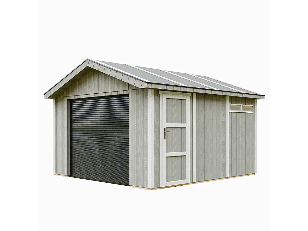 Garaż premium quality - 13 m² - Dł. 378x412 cm - M990B-TUNDRA GREY 4920904 - obrazek 1