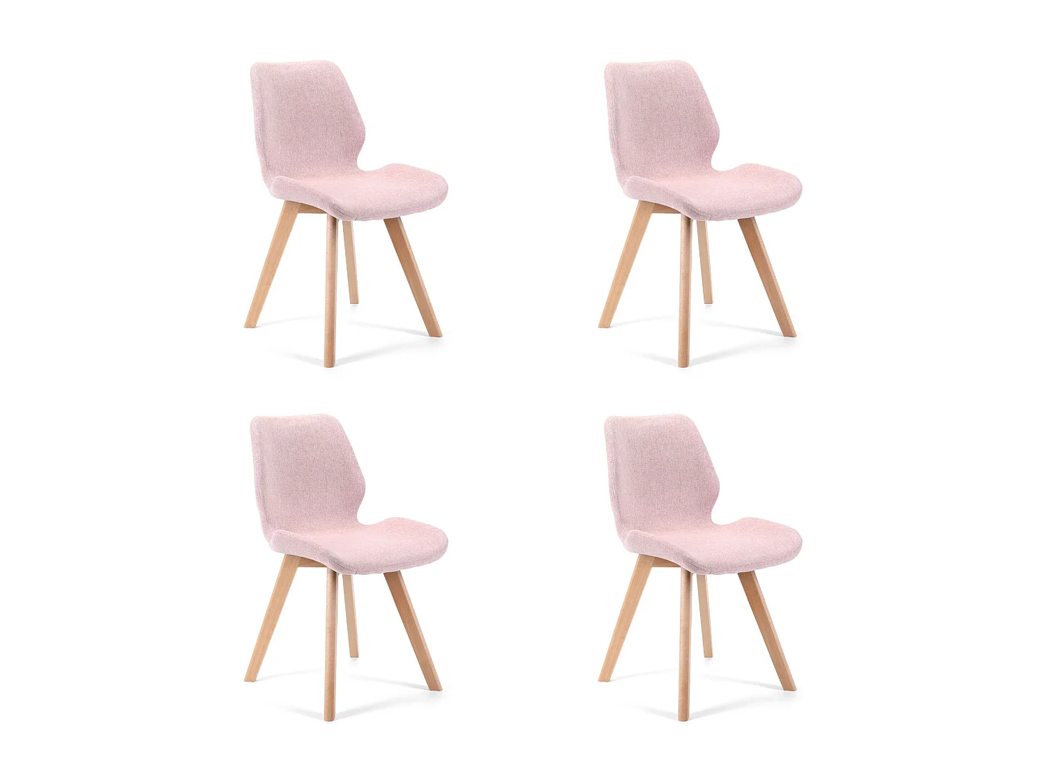 4x krzesło tapicerowane SJ.0159 Różowe 1950763 - obrazek 1