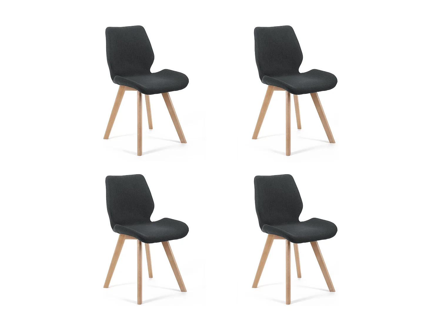 4x krzesło tapicerowane SJ.0159 Czarne 1950911 - obrazek 1