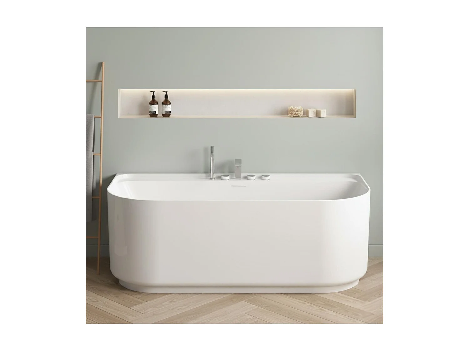 EQUINOXE 170cm biała, wisząca wanna akrylowa 4731595 - obrazek 1