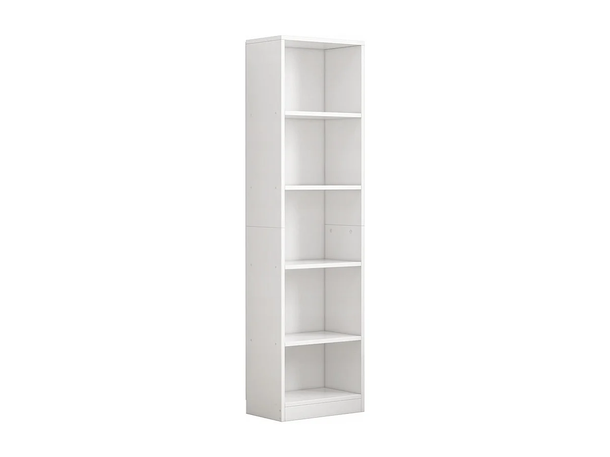 Biały regał stojący na książki półki wysoki nowoczesny słupek szafa 182cm 4922757