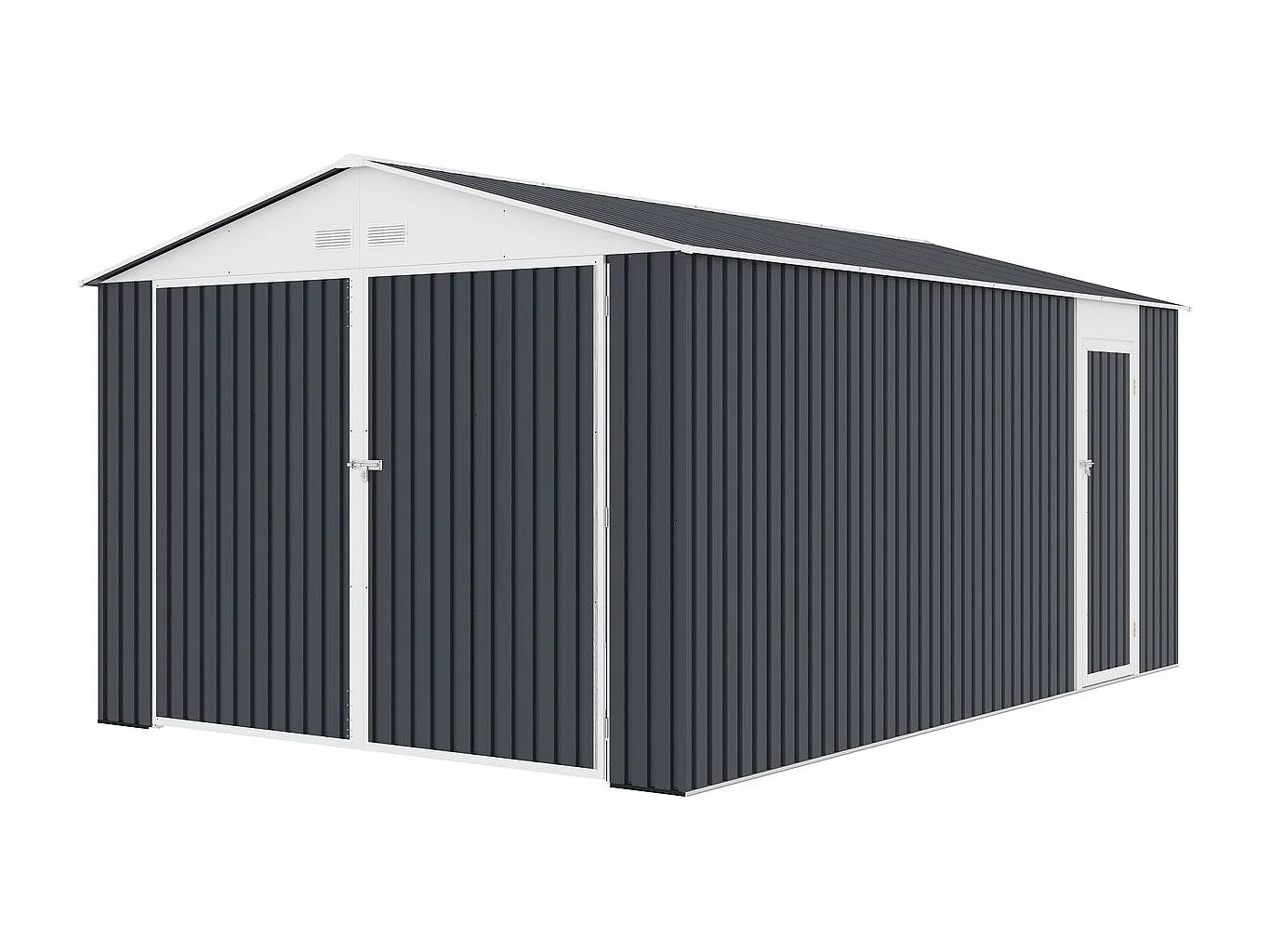 Garaz metalowy "Houston" 15,36 m² - Antracyt 1534013 - obrazek 1