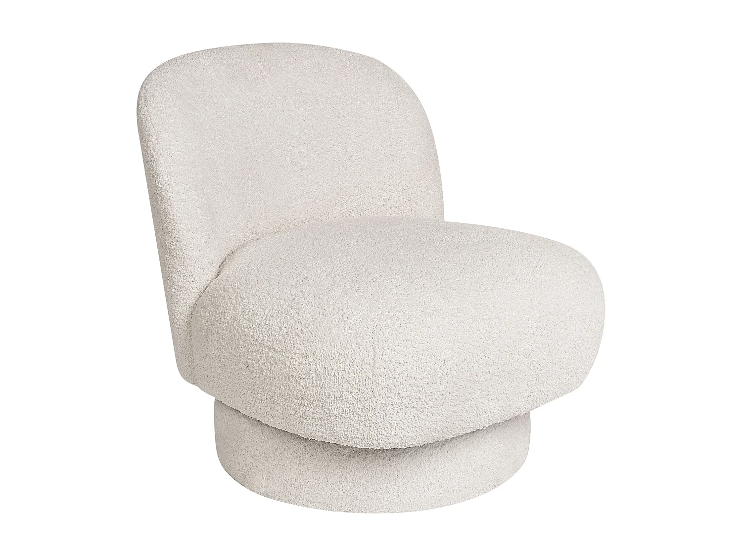 Fotel obrotowy AYLO Boucle Złamana biel 3773849 - obrazek 1