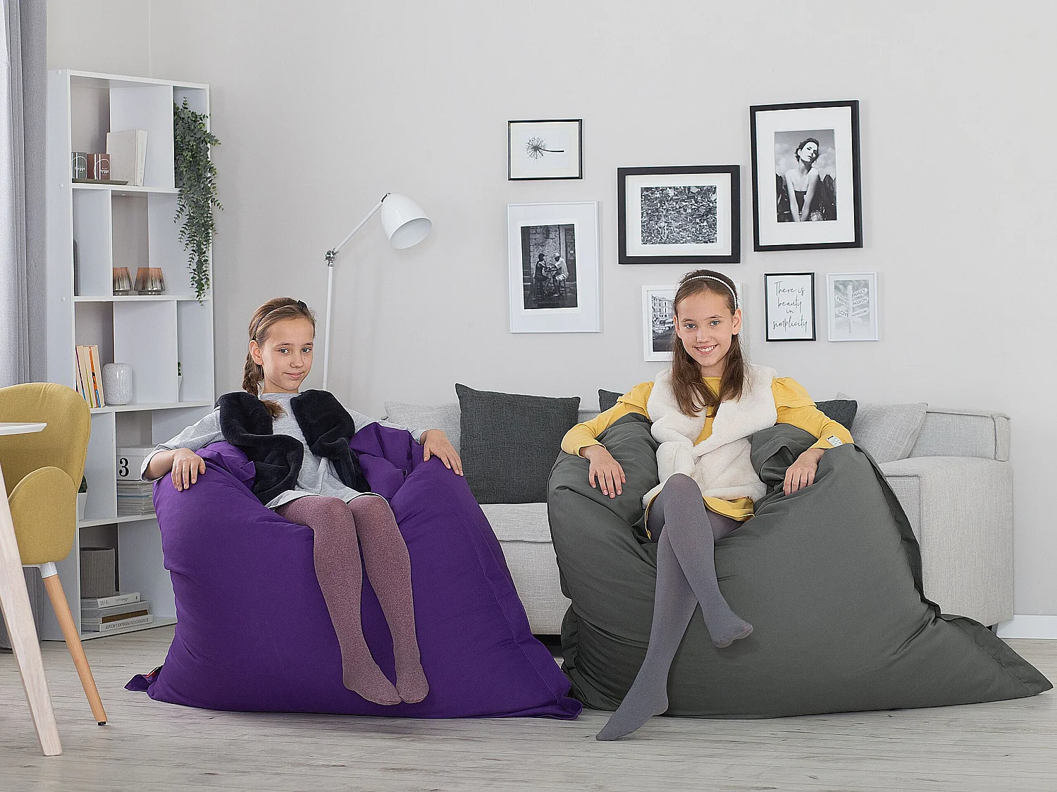 Fotel worek 300 L FUZZY 140 cm 180 cm Fioletowy 150523 - obrazek 1