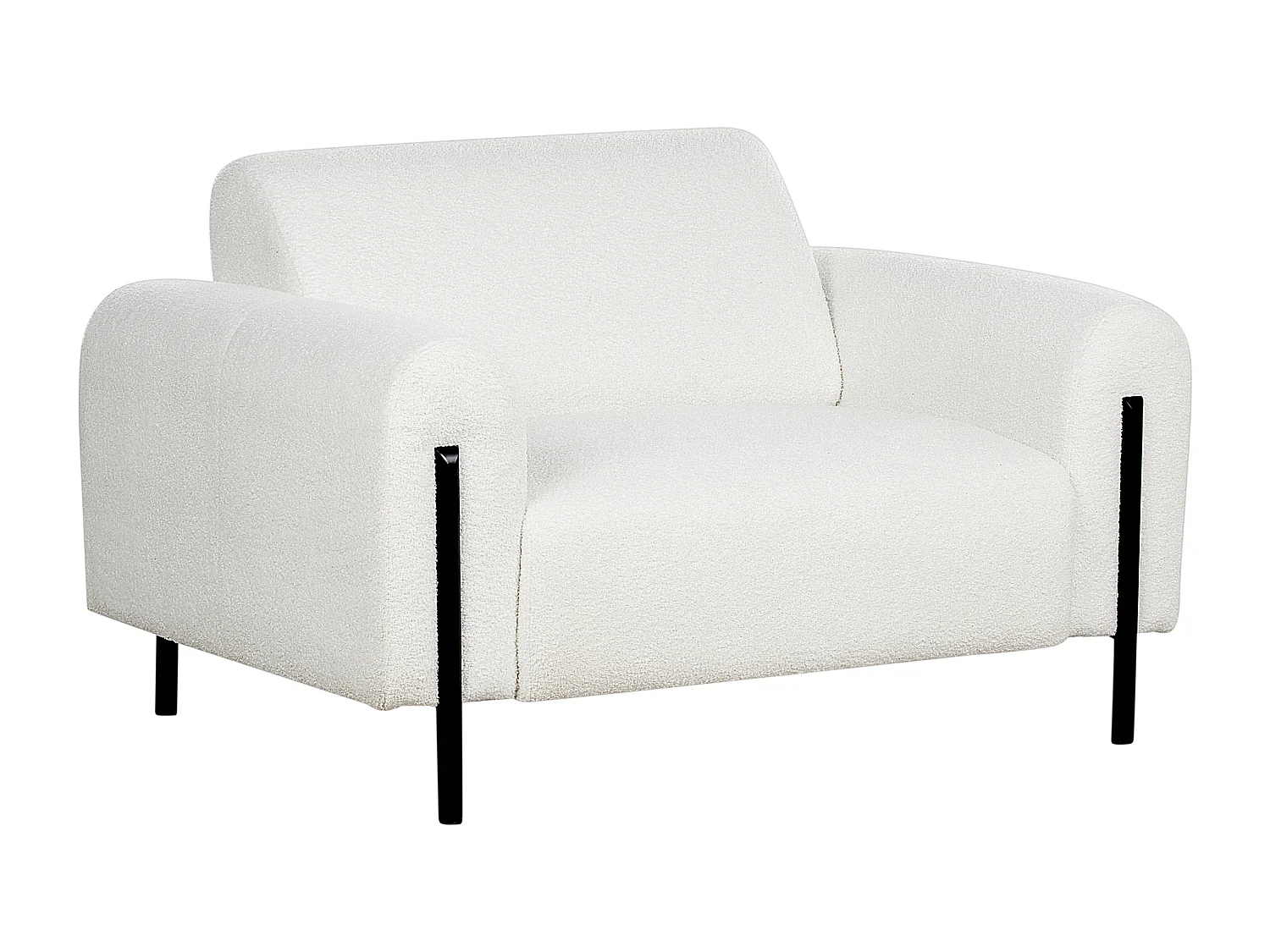 Fotel ASKIM Boucle Biały 3223207 - obrazek 1