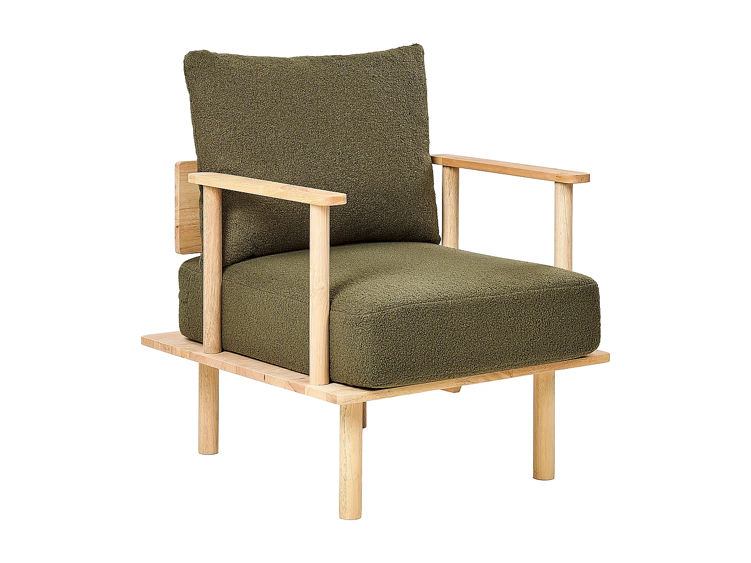 Fotel ASKER Boucle Ciemnozielony 4336075 - obrazek 1
