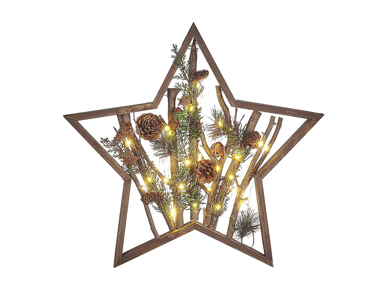 Figurka gwiazda LED ciemne drewno DOKKA 455651 - obrazek 1