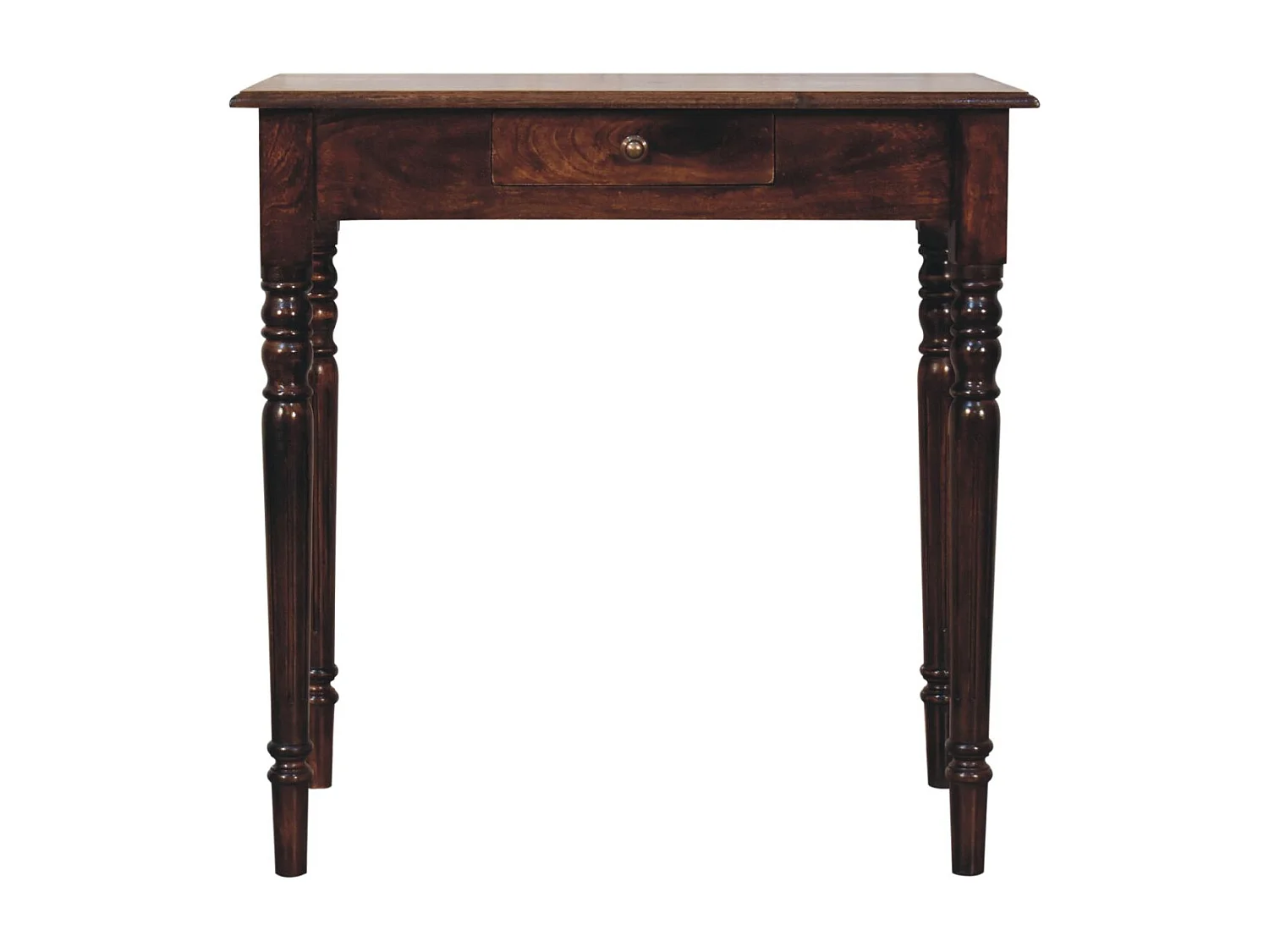 Artisan Furniture Biurko z litego drewna kalifornijskiego orzecha, 1 szuflada, ciemnobrązowe 4838846
