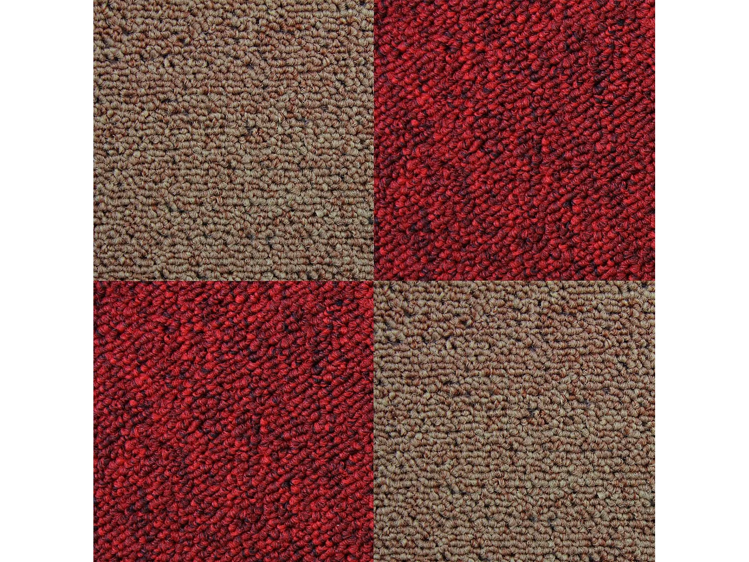 40 x Płytki dywanowe 10m2 / Szkarłatna czerwień i piasek 1282155