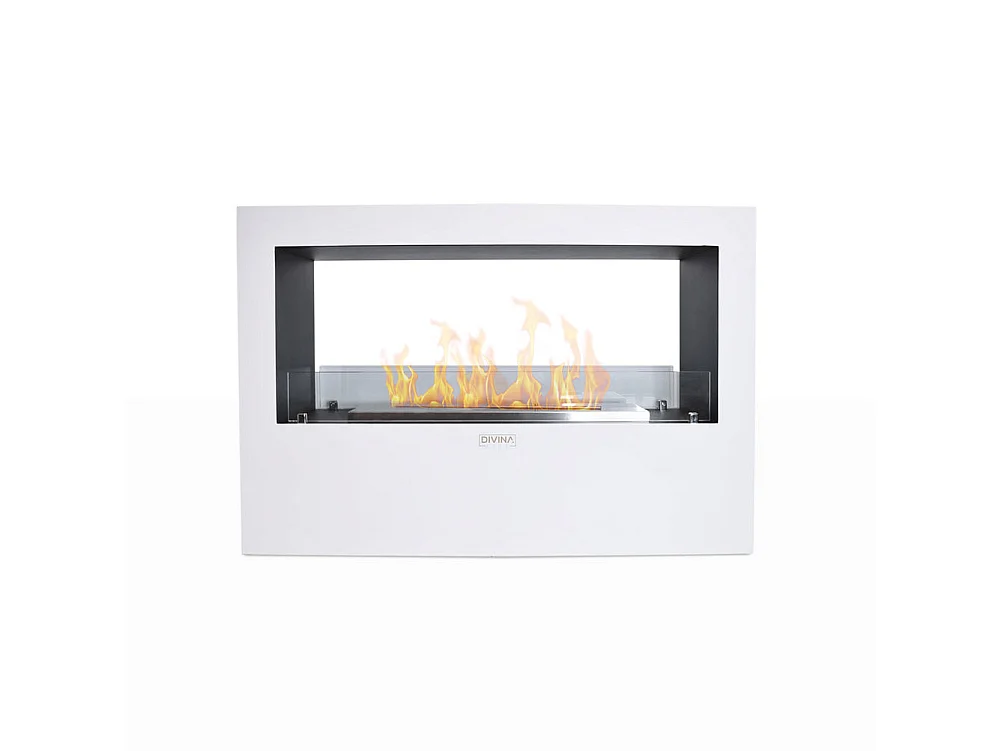 Giotto S Biały 100x30x70 Biokominek stojący do wewnątrz i na zewnątrz 4902219 - obrazek 1