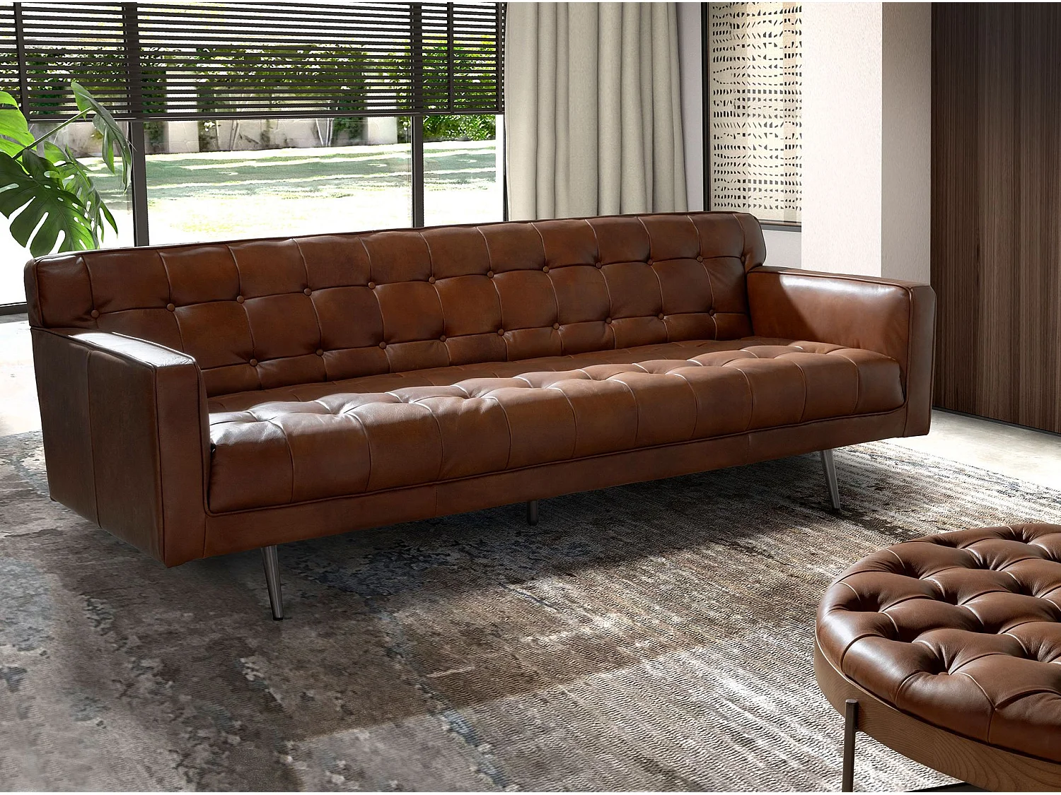 3-osobowa sofa Chester z ciemnobrązowej skóry 6225 ANGEL CERDA 4317206